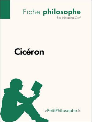 cover image of Cicéron (Fiche philosophe)